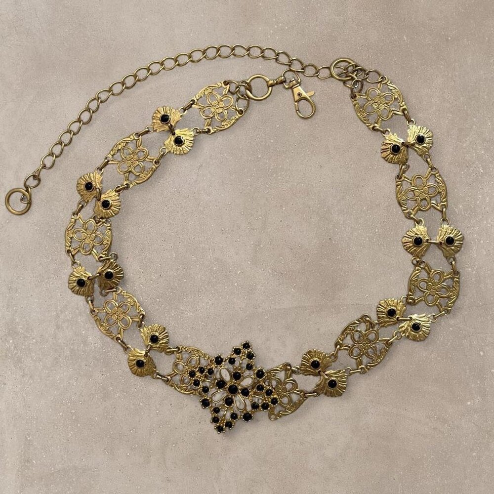 Vintage Inspired Gold Metal Waist Belt Chain